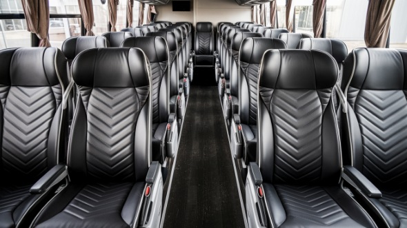 50 passenger charter bus inside madera