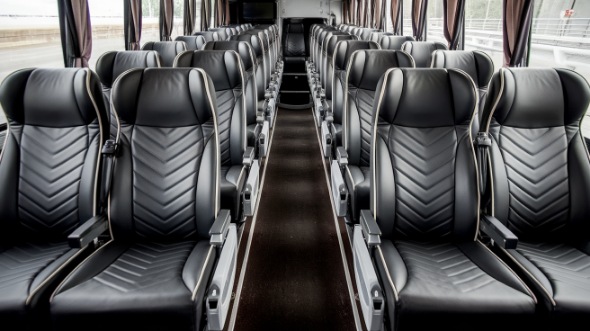 54 passenger charter bus inside madera