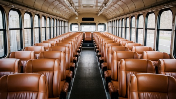 clovis school bus rental interior