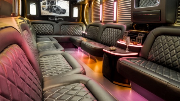 clovis sprinter limo rental interior