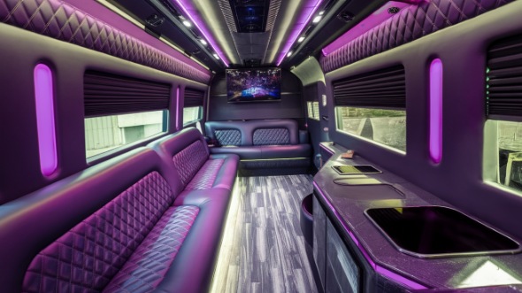 party bus rental interior madera